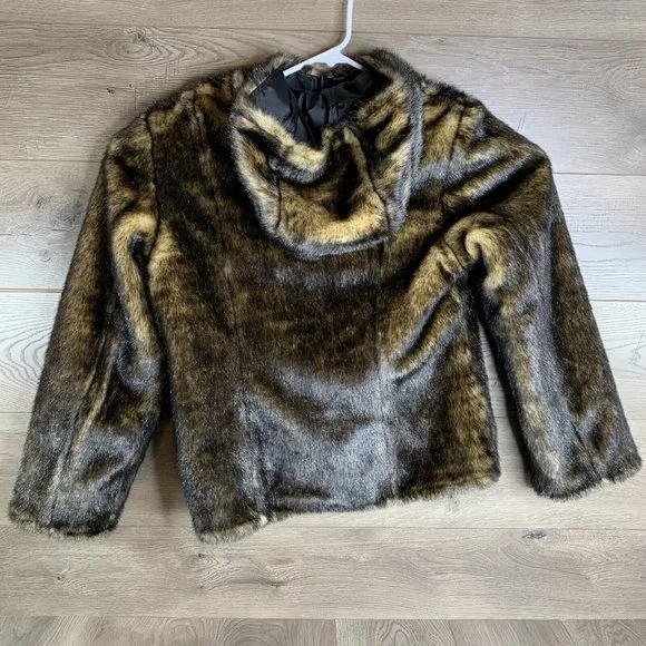 Braetan Womans Faux Fur Rain Jacket Hooded Reversable  Size M "Mink Look" - Picture 6 of 12